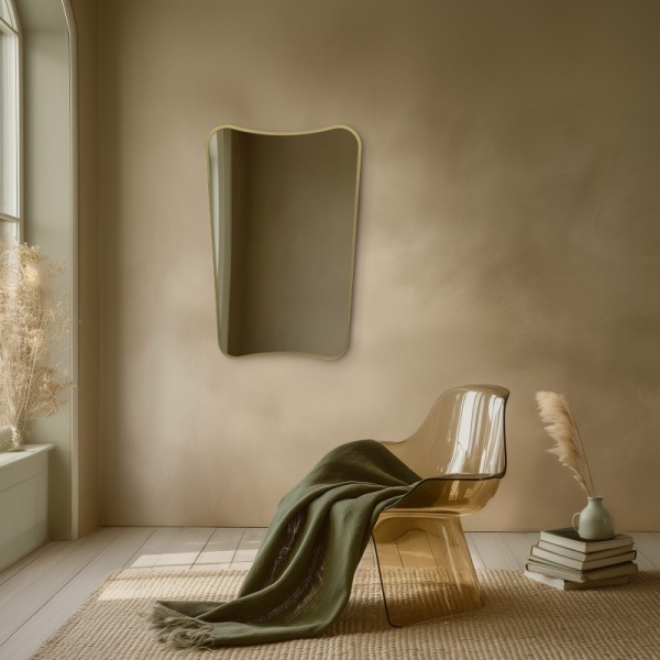 Delphine Mirror 60 x 90cm - Brushed Brass